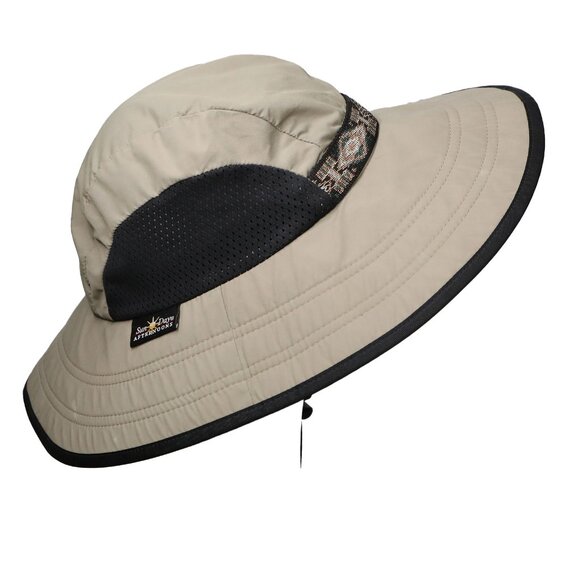 Vintage Sunday Afternoons Wide Brim Hiking Outdoors Hat Khaki Black Adjustable - Picture 5 of 16